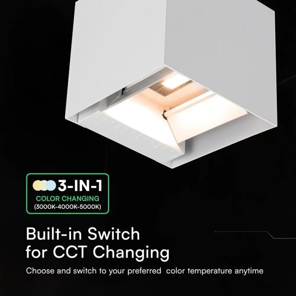 Соларна LED стенна лампа със сензор LED/9W/3,7V 3000/4000/5000K IP65 2600mAh бяла