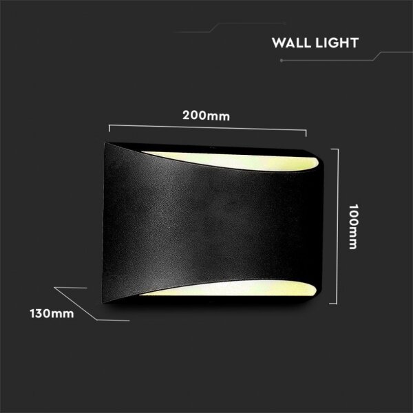 LED външно стенно осветително тяло LED/9W/230V 4000K IP54 черно