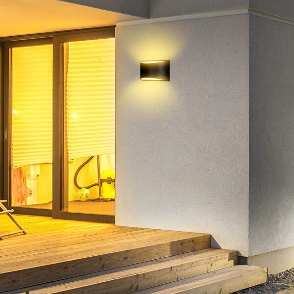 LED външно стенно осветително тяло LED/9W/230V 4000K IP54 черно