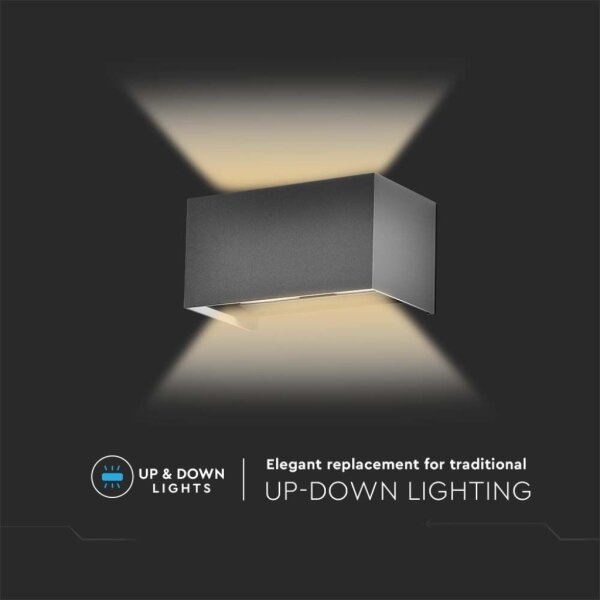 LED външен стенен осветител LED/24W/230V 3000K IP65 антрацит