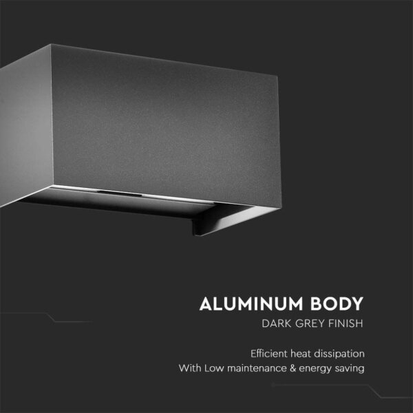 LED външен стенен осветител LED/24W/230V 3000K IP65 антрацит