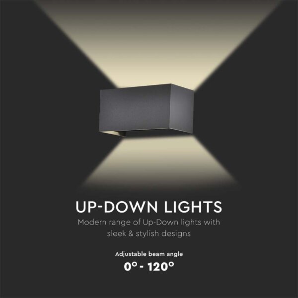 LED външно стенно осветително тяло LED/24W/230V 3000K IP65 черно