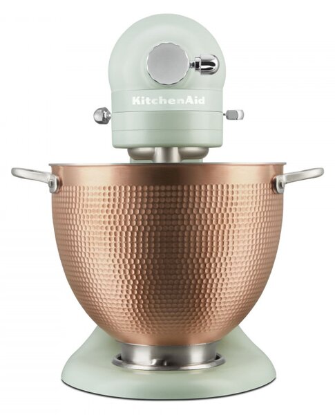 Планетарен миксер KitchenAid Artisan Blossom Exclusive Design 5KSM180LEELB, 300W, 4.7 л, Direct drive, 10 скорости, Накланяща се глава, Купа от кована мед, Билково зелен