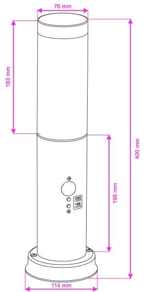 Brilagi - Външна лампа със сензор NOVA, 1xE27/15W/230V, 40 см, IP44, антрацит