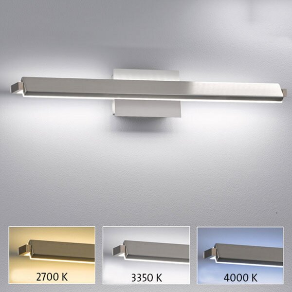 FISCHER & HONSEL LED лампа за стена Pare TW, димер, 3 цвята на светлината 60cm, Затъмняване, Сив, Дневна/трапезария, Метал, Модерен