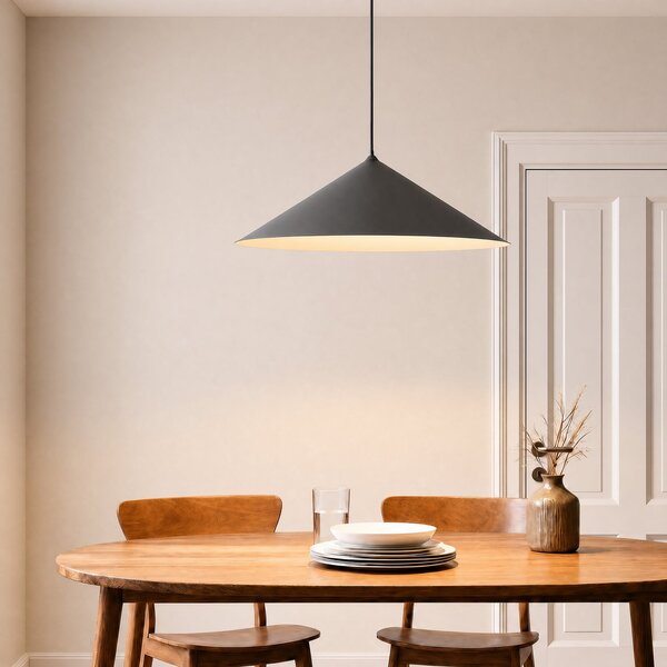 TK Lighting Висяща лампа Lume XL, кафява, метал, Ø 49 см, GX53, Затъмняване, Кафяв / ръждив, Дневна/трапезария, Метал, Модерен