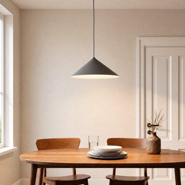 TK Lighting Висяща лампа Lume L, кафява, метал, Ø 40 см, GX53, Затъмняване, Кафяв / ръждив, Дневна/трапезария, Метал, Модерен