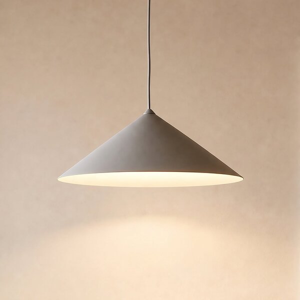 TK Lighting Висяща лампа Lume L, цвят „греж“, метал, Ø 40 см, GX53, Затъмняване, Сив, Дневна/трапезария, Метал, Модерен