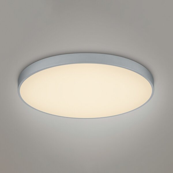 Trio Lighting LED лампа за таван Waco, CCT, Ø 75 cm, титан, Затъмняване, Металик, Дневна/трапезария, Метал