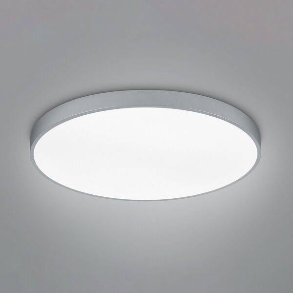 Trio Lighting LED лампа за таван Waco, CCT, Ø 75 cm, титан, Затъмняване, Металик, Дневна/трапезария, Метал