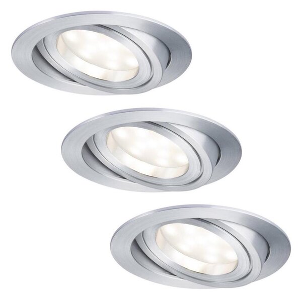 Paulmann 92797 - К-кт 3 бр. LED/6,8W IP23 лунички за баня COIN 230V