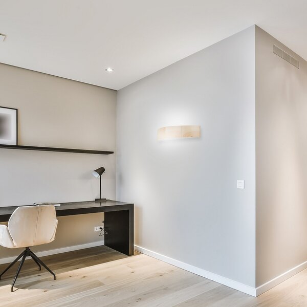 TEMAR LIGHTING Стенна лампа Cleo D1DR410, бор, 41 см дължина, E27, Затъмняване, Дърво, Дневна/трапезария, Дървесина, Модерен
