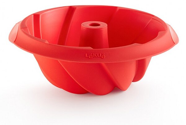 Форма за печене Lekue 1009480, Ø22x8 см, 1 л, Платинен силикон, От -60°C до +220°C, Червен