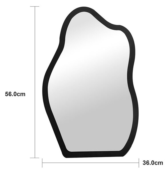 Огледало evanthia черно mdf 36x1.2x56см