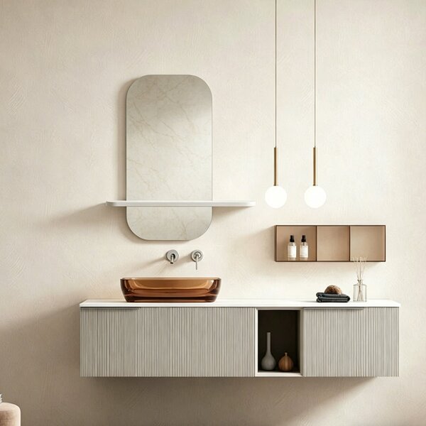 Огледало lunaria бяло mdf 60x11.5x60см