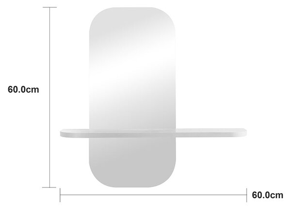 Огледало lunaria бяло mdf 60x11.5x60см