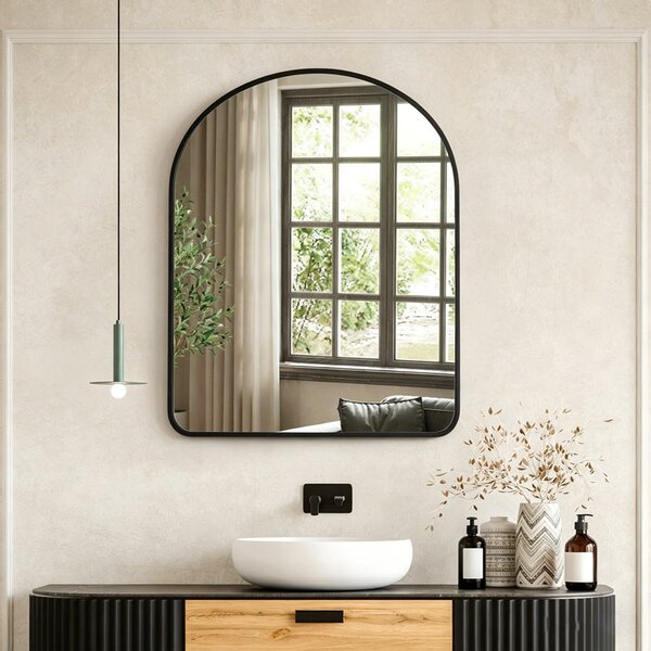 Огледало selene черно mdf 46x1.2x60см