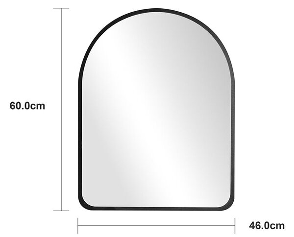 Огледало selene черно mdf 46x1.2x60см