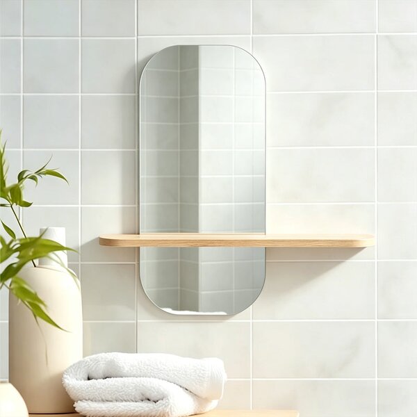 Огледало lunaria mdf в естествено покритие 60x11.5x60см