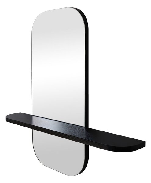 Огледало lunaria черно mdf 60x11.5x60см