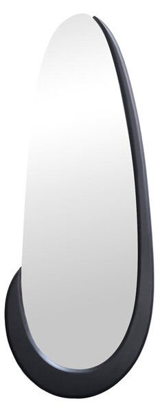 Овално огледало marly черно mdf 50.5x4x127см