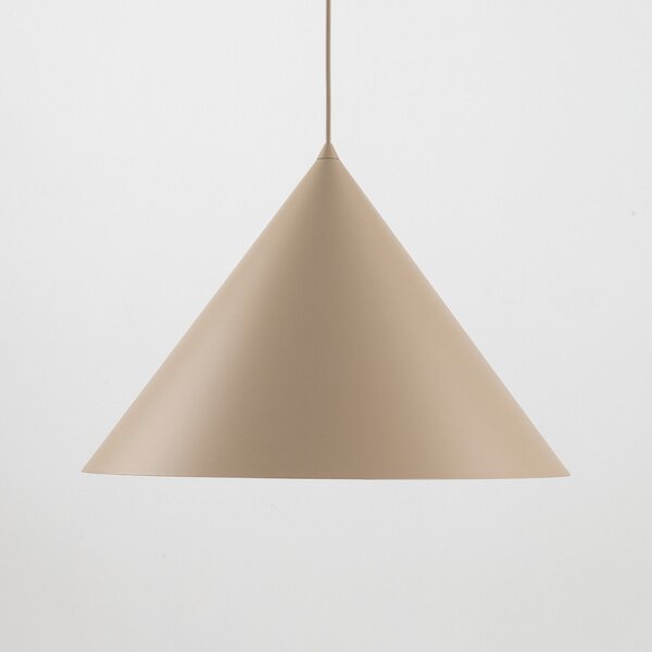 TK Lighting Висяща лампа Cono, 1-пламъчна, Ø 50 cm, пясъчна, E27, Затъмняване, Бежов, Дневна/трапезария, Метал, Модерен