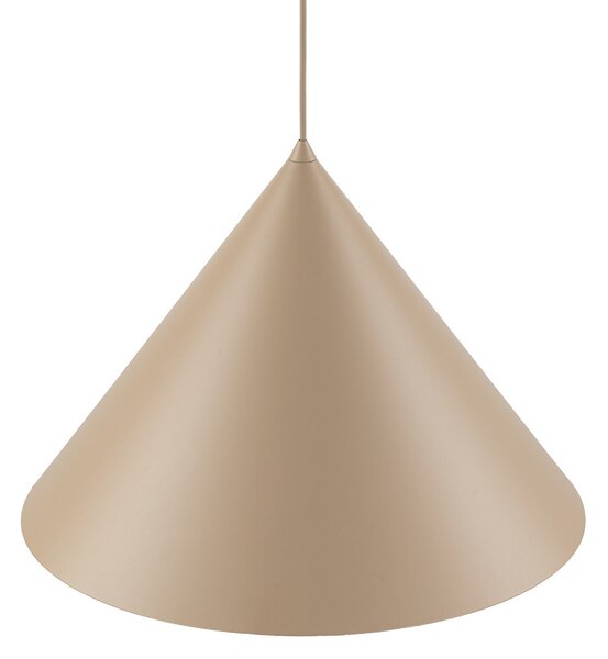 TK Lighting Висяща лампа Cono, 1-пламъчна, Ø 50 cm, пясъчна, E27, Затъмняване, Бежов, Дневна/трапезария, Метал, Модерен