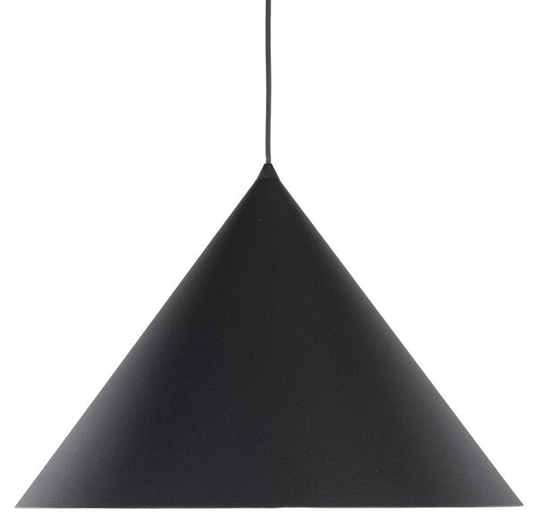 TK Lighting Висяща лампа Cono, 1-пламъчна, Ø 50 cm, черна, E27, Затъмняване, Черен, Дневна/трапезария, Метал, Модерен
