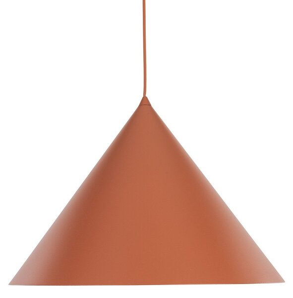 TK Lighting Висяща лампа Cono, 1-пламъчна, Ø 50 cm, теракота, E27, Затъмняване, Кафяв / ръждив, Дневна/трапезария, Метал, Модерен