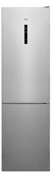 Хладилник с фризер AEG RCB736E7MX, клас E, 366 л. общ обем, свободностоящ, 250 kWh/годишно разход на енергия, CustomFlex, отделение Extra Chill, инокс