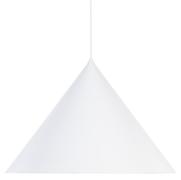 TK Lighting Висяща лампа Cono, 1-пламъчна, Ø 50 cm, бяла, E27, Затъмняване, Бял, Дневна/трапезария, Метал, Модерен