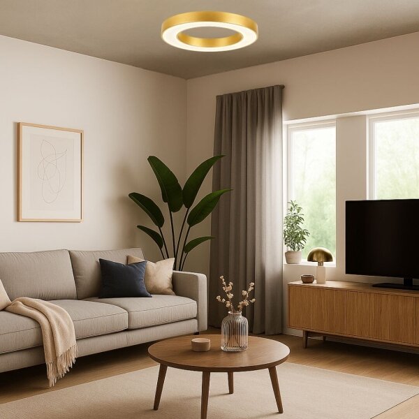 Rabalux 71362 - LED таванно осветително тяло CIRANO LED/24W/230V 3000/4000/6500K Ø40 см златисто