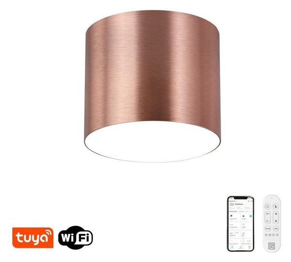 Immax NEO 07319L - LED таванно осветително тяло с възможност за димиране RONDATE 18W/230V 11,5 cm Wi-Fi Tuya розово