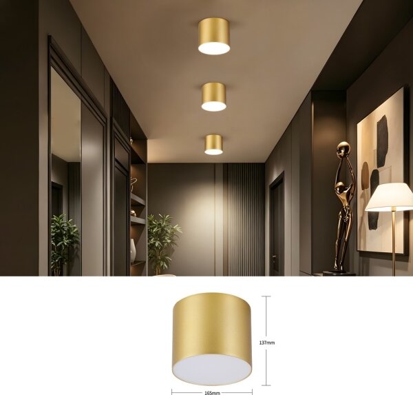Immax NEO 07318L - LED димируем таванен плафон RONDATE 32W/230V 16,5 cm Wi-Fi Tuya златист