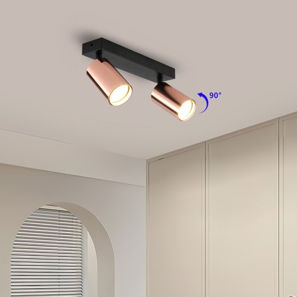 Immax NEO 08302L - Спот осветително тяло PUNTO 2xGU10/9W/230V розово злато