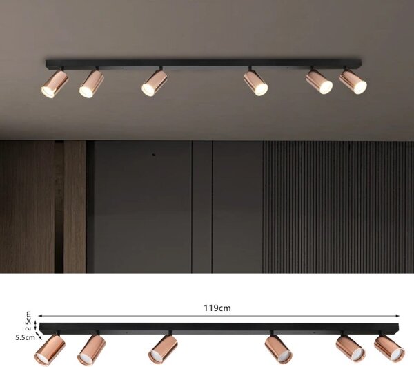 Immax NEO 08305L - Точково осветително тяло PUNTO 6xGU10/9W/230V розово злато