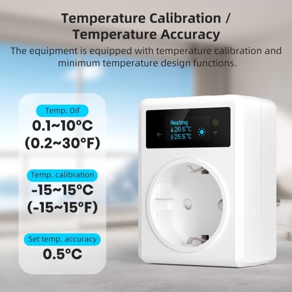 Immax NEO 07811L - Умен контакт с термометър F 3680W Wi-Fi