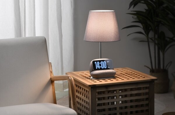 Immax 09109L - димируема настолна LED лампа с безжично зареждане Qi SOFA LED/6W/230V сива