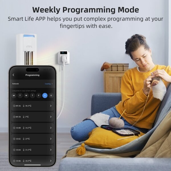 Immax NEO 07811L - Умен контакт с термометър F 3680W Wi-Fi