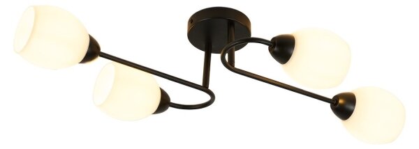 Плафон KING 4xE27/15W/230V черен