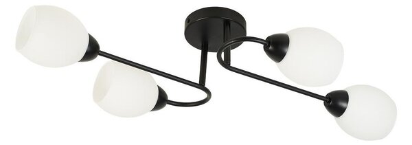 Плафон KING 4xE27/15W/230V черен