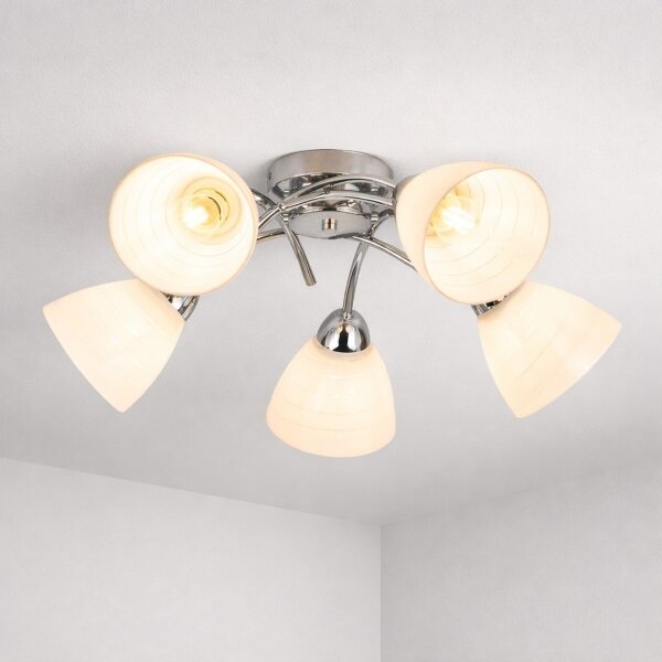 Плафонен полилей CLARA 5xE27/15W/230V лъскав хром