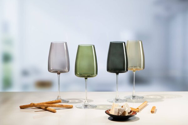 RONA Чаши за вино Deco fade amber 510мл 4бр