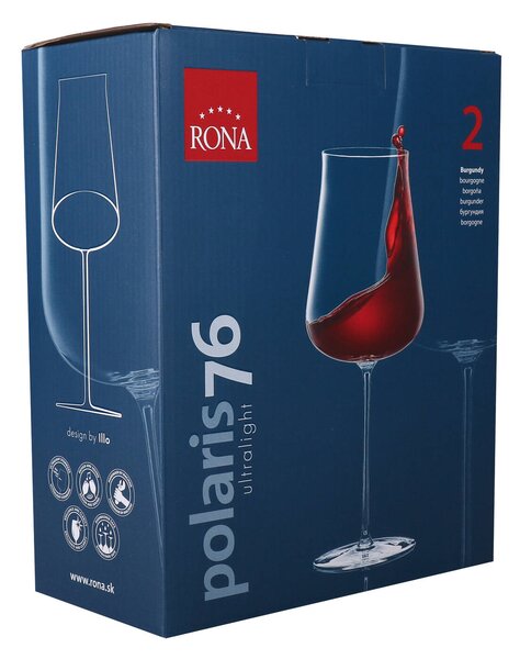 RONA Чаши за вино тип Bordeaux Polaris 760мл 2бр