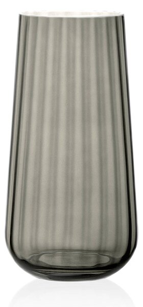 RONA Ваза от оптично стъкло Fade onyx h 25см