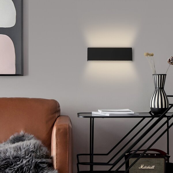 Immax NEO 07086L - LED Димируем аплик LISTON LED/8W/230V черен + д.у
