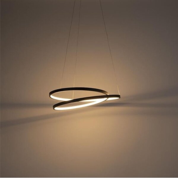 Paul Neuhaus 2472-18 - LED Димируем висящ полилей ROMAN LED/30W/230V черен
