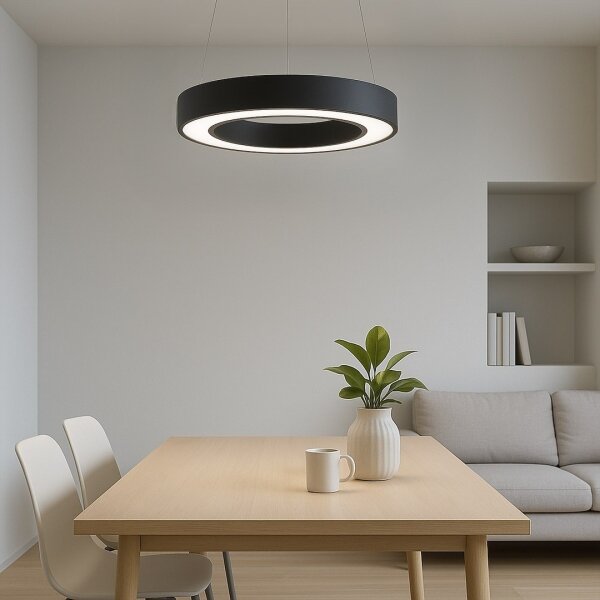 LED полилей на кабел UNION LED/40W/230V 3000/4000/6500K pr. 40 cm черен