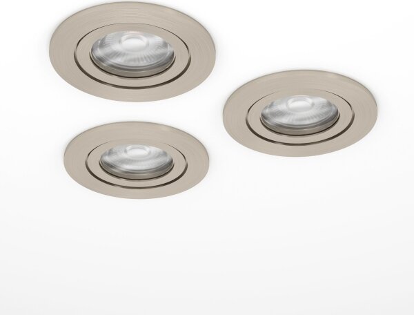 Eglo 902246 - Комплект 3x LED таванни точкови осветителни тела BARRANCO 1xGU10/4,5W/230V хром