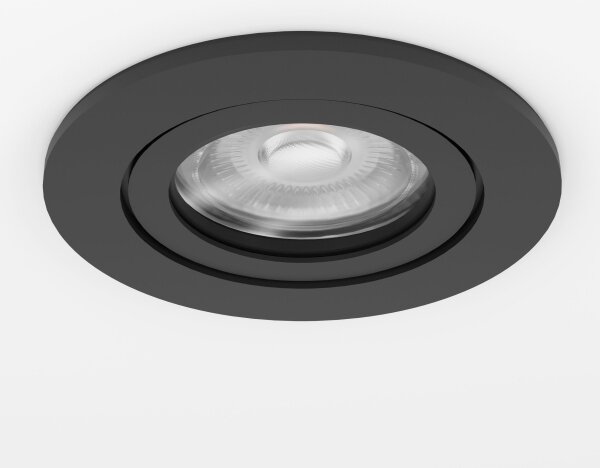 Eglo 902236 - LED вграден таванен прожектор за баня BARRANCO 1xGU10/4,5W/230V IP44 черен